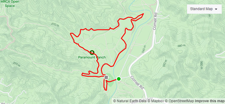 Malibu Search & Rescue Trail Race - 5K Course Map Malibu Search & Rescue Trail Race - 5K Course Map